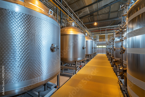 beer tanks at the factory