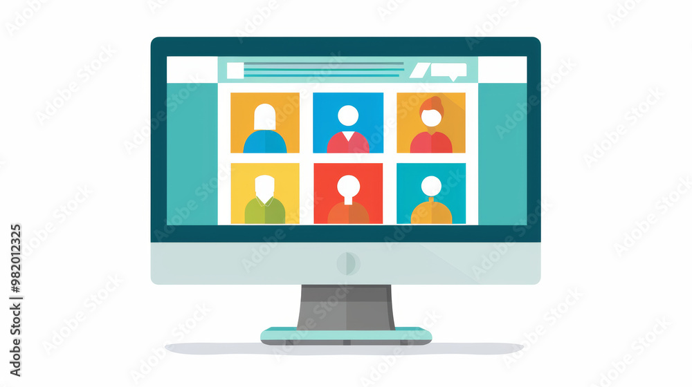 Desktop Displaying Online Community Page Desktop Displaying Online Community Page