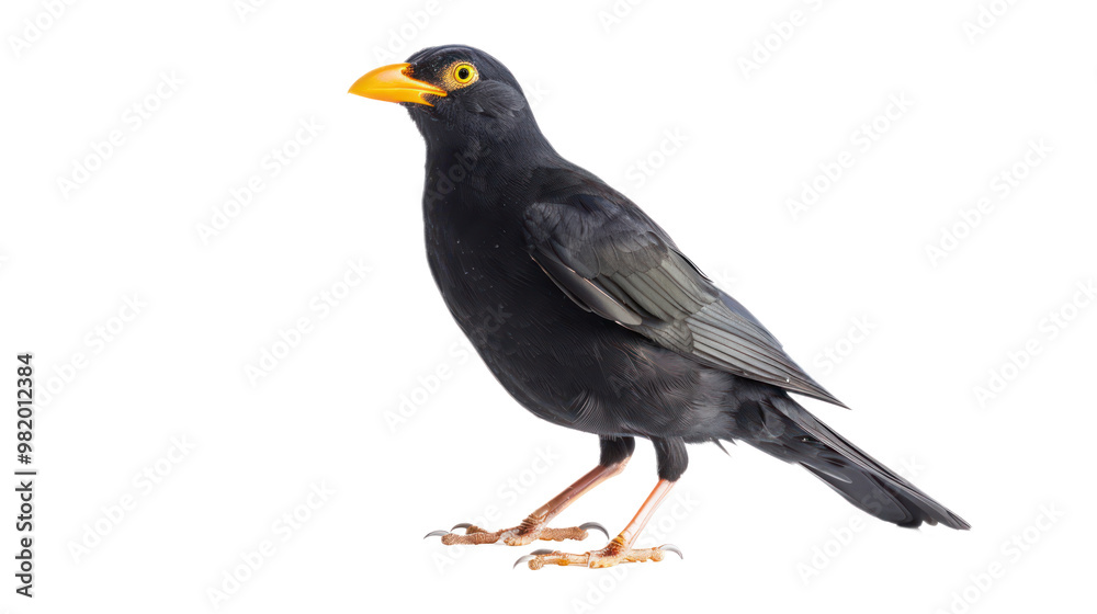 Myna Bird full body isolate on transparent background Myna Bird full body isolate on transparent background