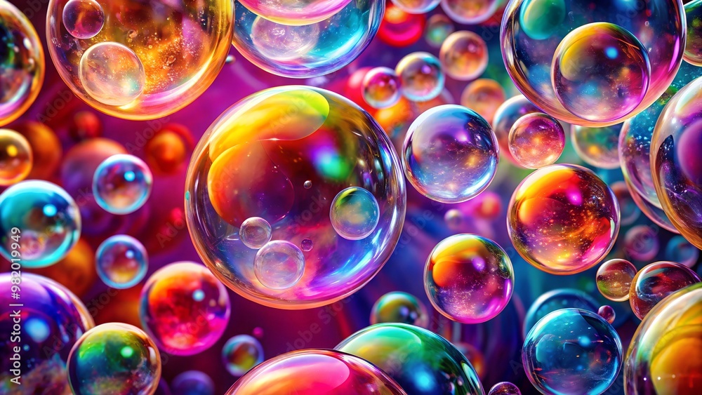 Vibrant Soap Bubbles in Cosmic Purple and Gold - Galactic Spheres of Wonder Vibrant Soap Bubbles in Cosmic Purple and Gold - Galactic Spheres of Wonder