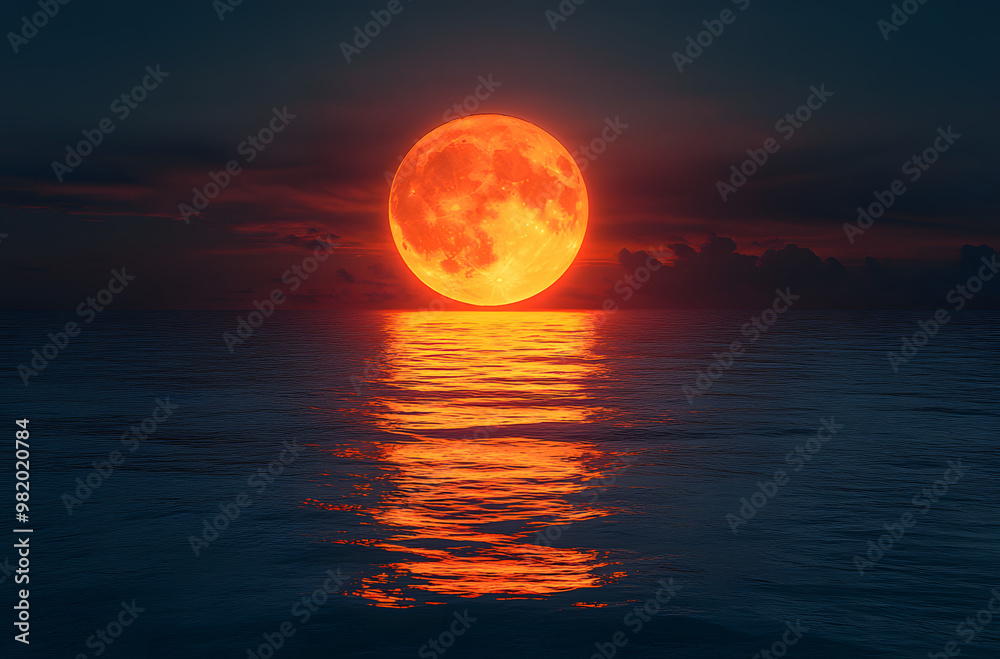 “A Red Moon Setting Over the Ocean Casting an Eerie Glow”
“A Red Moon Setting Over the Ocean Casting an Eerie Glow”