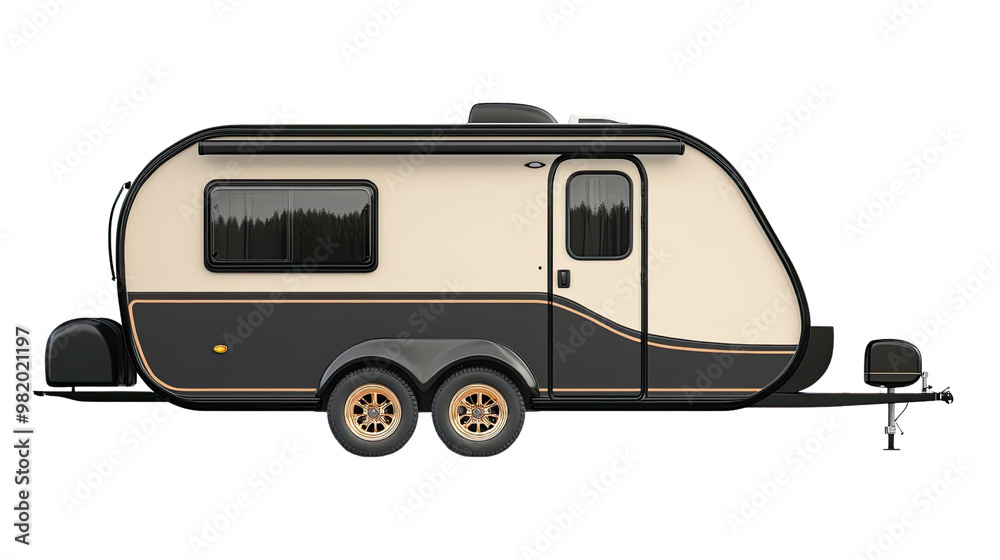 Naklejka premium caravan on a white transparent background