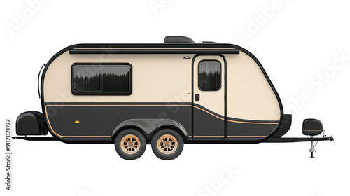 caravan on a white transparent background