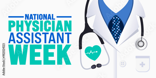 National Physician Assistant Week background or banner design template is observed every year in October. Holiday concept. Template for card, poster, placard, template. eps 10
