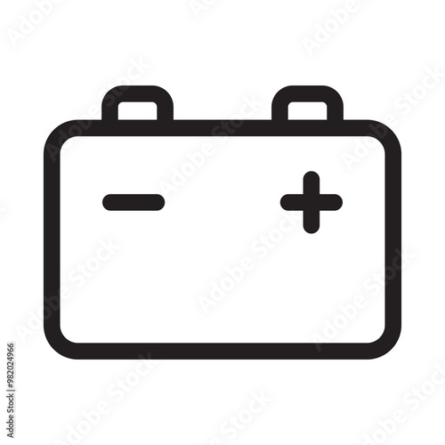 Car battery icon. Car accumulator icon. Auto battery symbols.