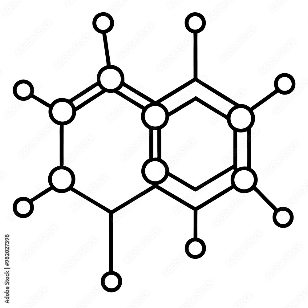 chemical compound outline coloring book page line art drawing chemical compound outline coloring book page line art drawing