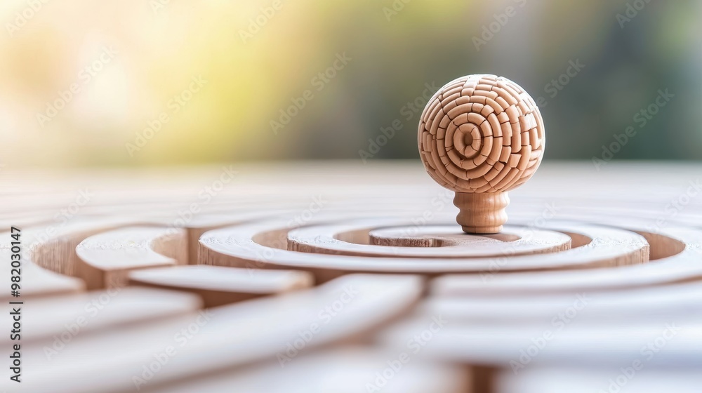 Wooden Sphere on a Maze - Finding the Solution Wooden Sphere on a Maze - Finding the Solution
