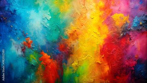 Abstract vibrant painting with a textured and colorful design, abstract, art, painting, texture, colorful, rough