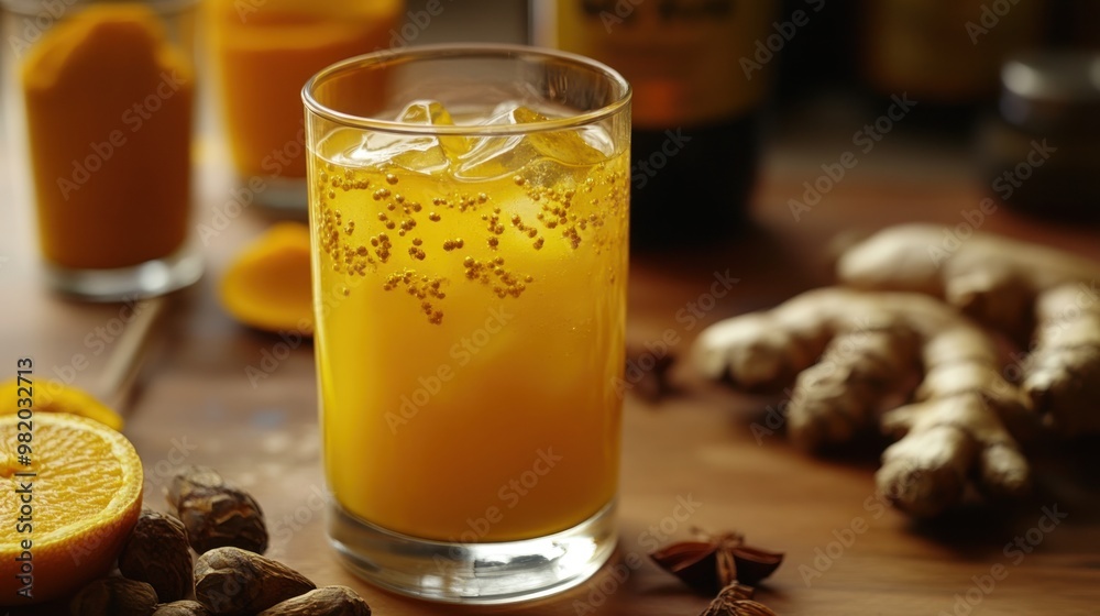 Ginger Turmeric Drink with Ice Ginger Turmeric Drink with Ice