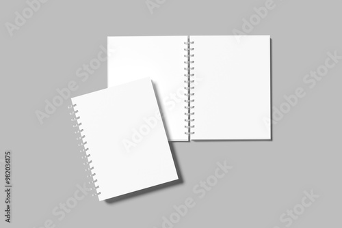 A5 Spiral Notebook Blank Mockup
