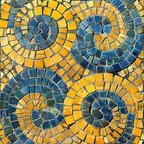 a colorful and artistic pattern mosaic street tile photo