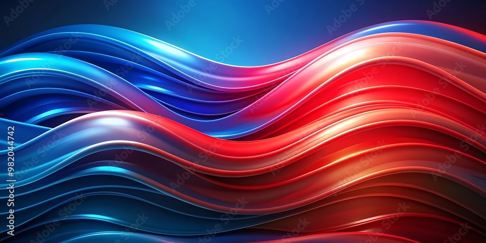 Vibrant Red and Blue Waves. Abstract Fluid Wave Pattern. Colorful Wave Background Art. Vibrant Red and Blue Waves. Abstract Fluid Wave Pattern. Colorful Wave Background Art.