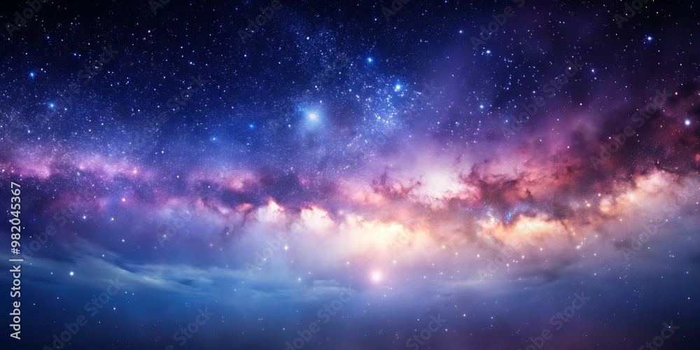 Fototapeta premium Realistic Gradient Space Art. Deep Space Background Design. Photorealistic Cosmic Gradient Art. Gradient Space Scene with Stars. Photorealistic Deep Space Image.
