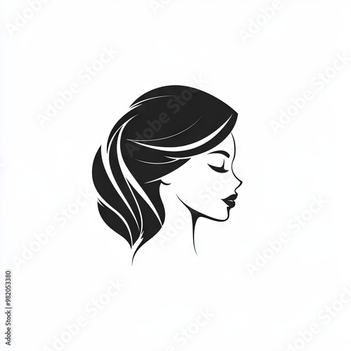 Haircut salon logo on isolated background 