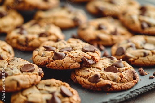 Freshly Baked Chocolate Chip Cookies Image photo