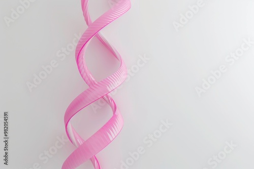 Serene depiction of a pink helix in a minimalist composition