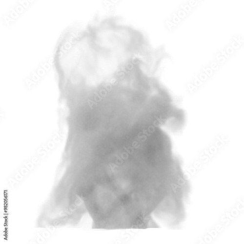 smoke swirl on transparent background