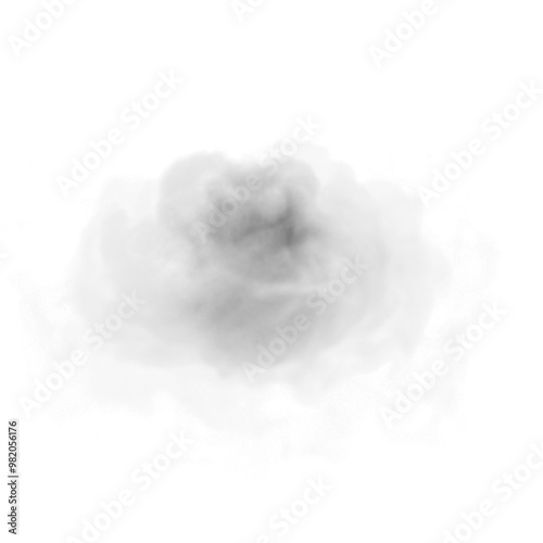 smoke swirl on transparent background