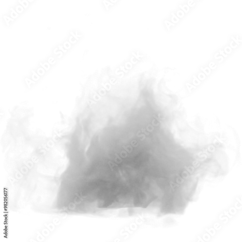 smoke swirl on transparent background