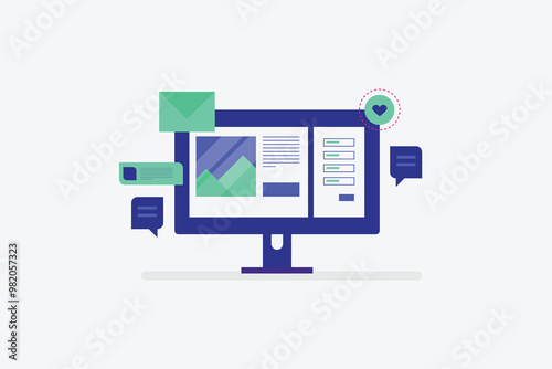 Email Signup, Newsletter signup form, Collecting visitor data through online form, Website form, Email newsletter. Vector illustration background,