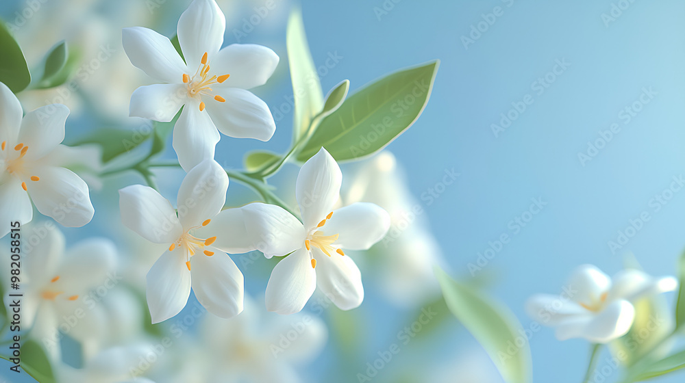 Realistic flower jasmine Realistic flower jasmine