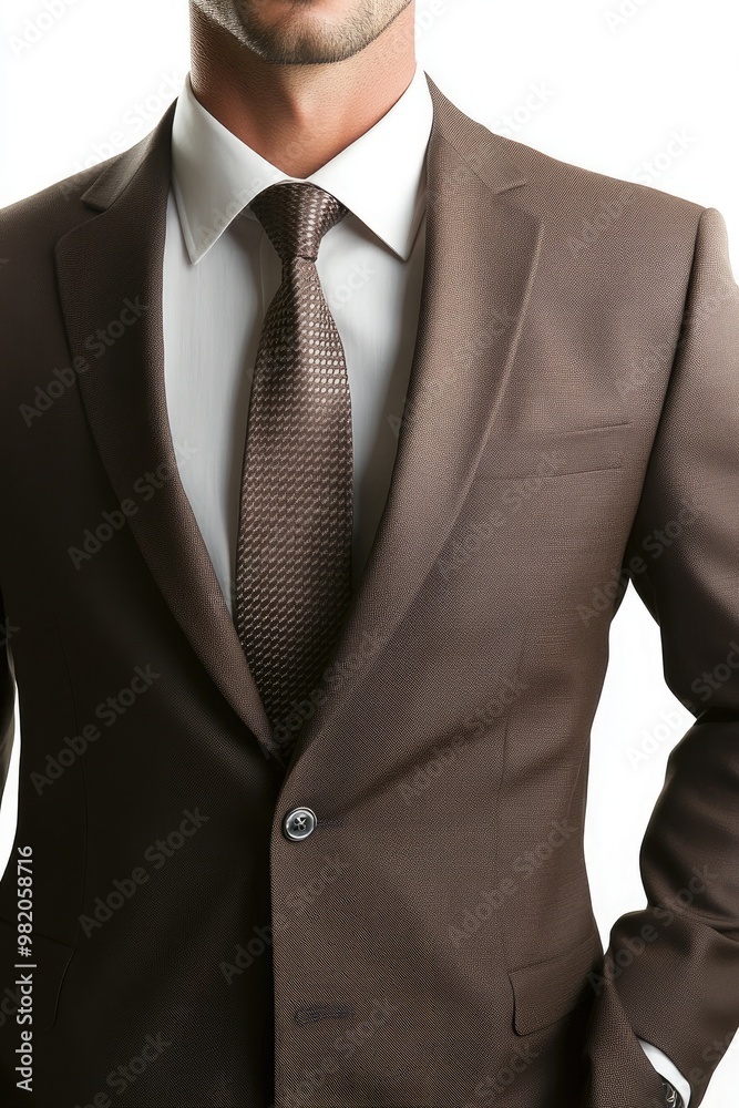 Stylish Brown Suit with Necktie Stylish Brown Suit with Necktie