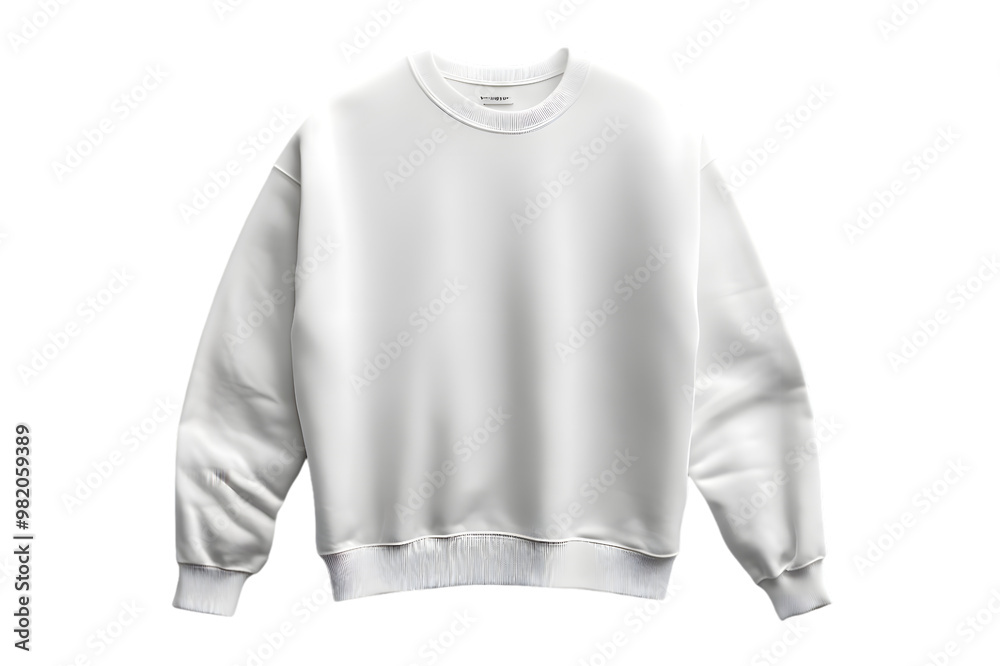 White sweatshirt mockup isolated on transparent background White sweatshirt mockup isolated on transparent background