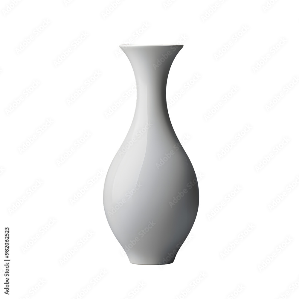 White vase isolated on transparent background White vase isolated on transparent background
