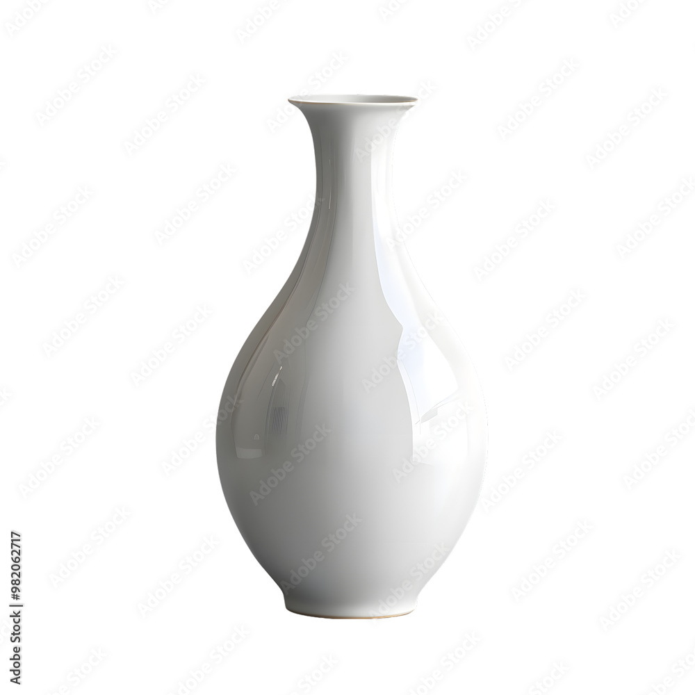 White vase isolated on transparent background White vase isolated on transparent background