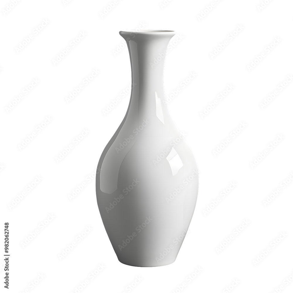 White vase isolated on transparent background White vase isolated on transparent background