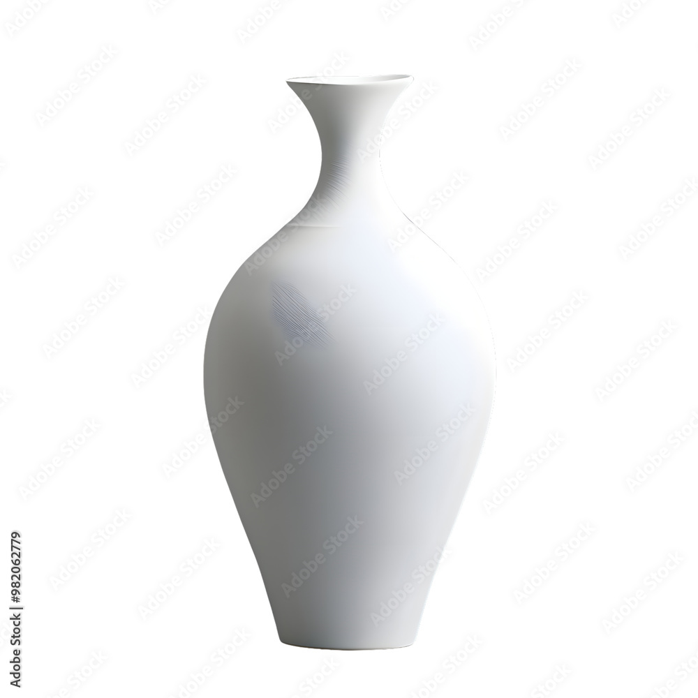 White vase isolated on transparent background White vase isolated on transparent background