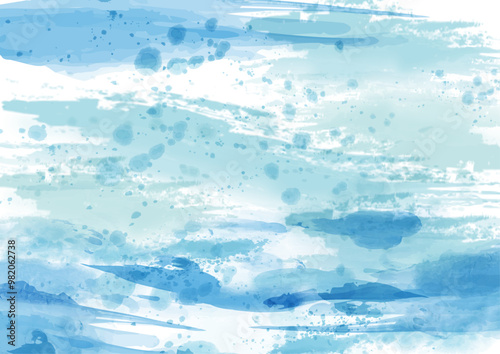 海イメージの水彩テクスチャ背景