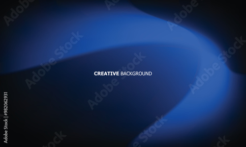 minimal smooth waves abstract blue background with glowing line, 90s, 70s, 30s vector design. 