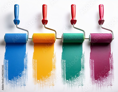 paint roller brushes background