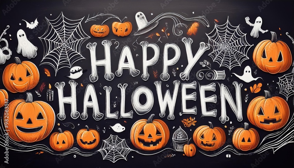 Chalkboard Trick or Treat Style. Happy Halloween. in chalkboard-style typography. halloween party poster. halloween background with halloween. halloween party invitation. wallpaper halloween Chalkboard Trick or Treat Style. Happy Halloween. in chalkboard-style typography. halloween party poster. halloween background with halloween. halloween party invitation. wallpaper halloween