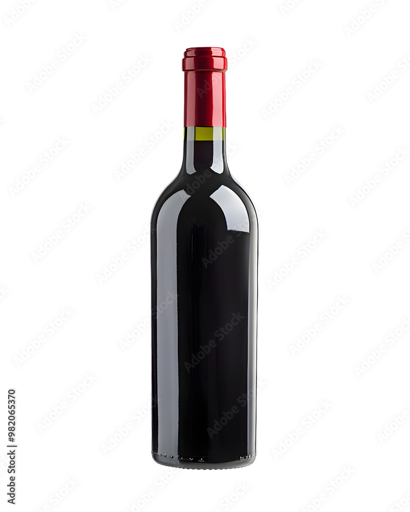Red wine bottle mock up isolated on transparent background Red wine bottle mock up isolated on transparent background
