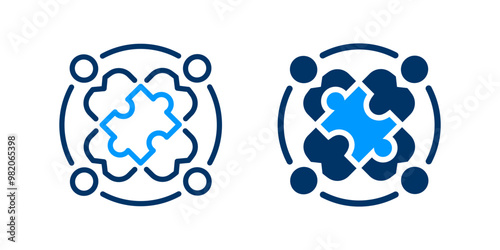 Stakeholder icons on white background. Vector illustration.