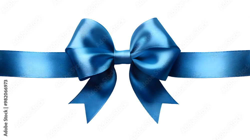 Blue bow isolated on transparent background Blue bow isolated on transparent background