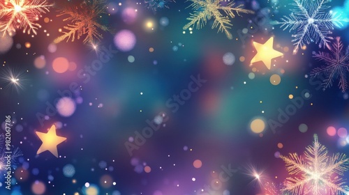 New Year Background, Merry Christmas and Happy New Year, Plain Banner Background, Vector Illustration