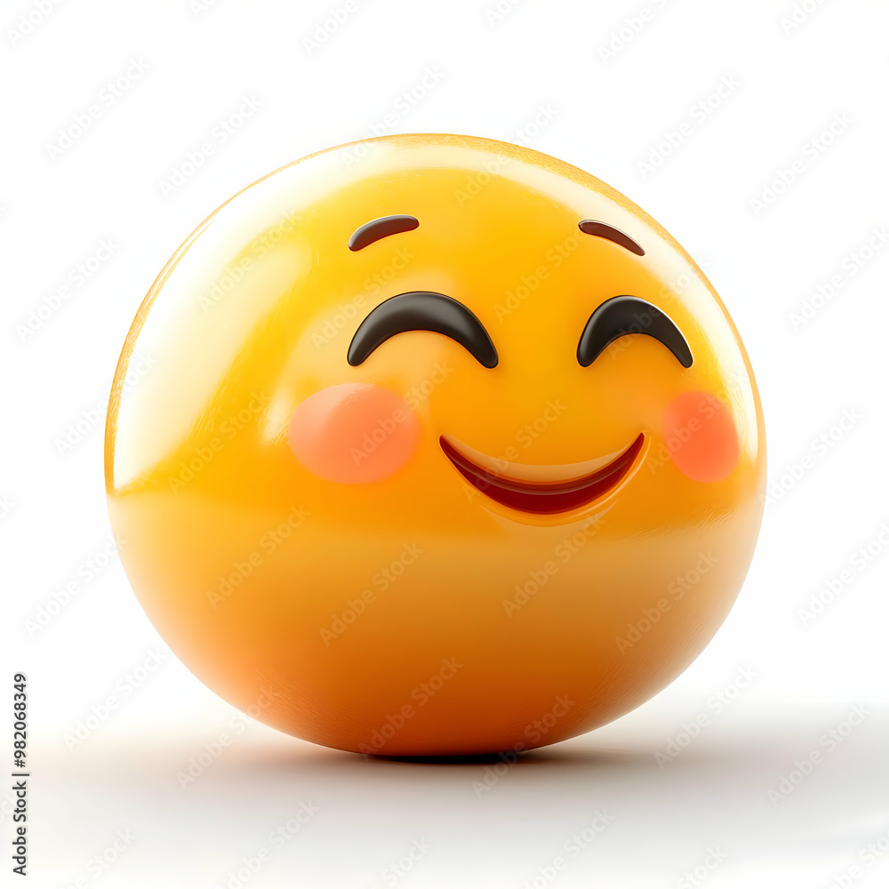 Fototapeta premium 3d smiley face emoji 