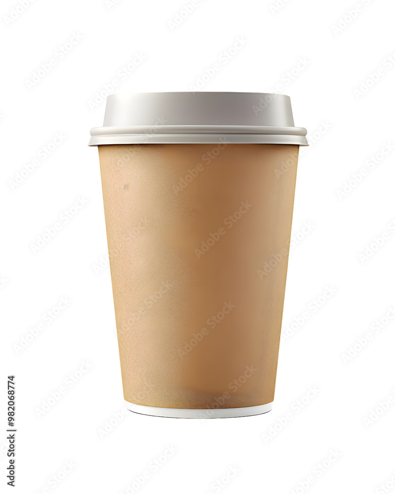 Brown Paper coffee cup to go, take away mockup isolated on transparent background Brown Paper coffee cup to go, take away mockup isolated on transparent background