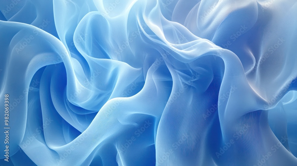 A soft, flowing blue fabric texture creating a calming, ethereal atmosphere. A soft, flowing blue fabric texture creating a calming, ethereal atmosphere.