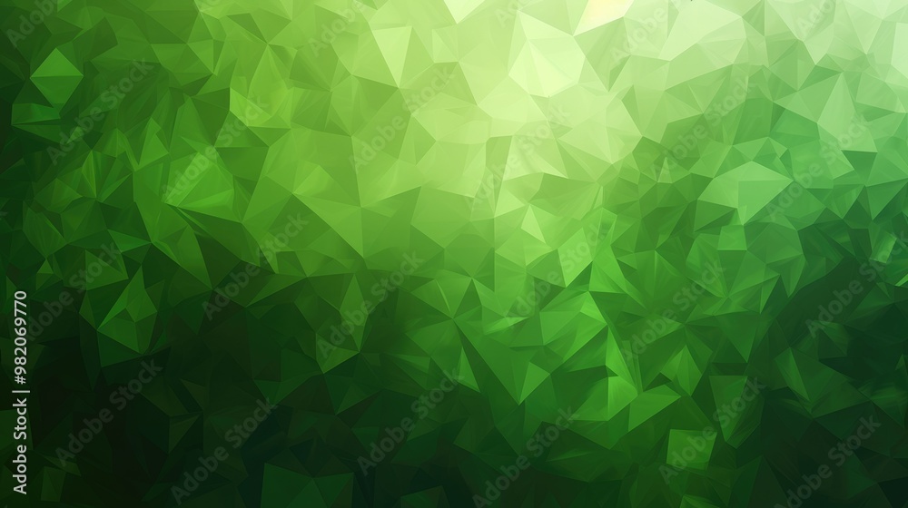 Obraz premium flat abstract background, green shades, abstract pattern, triangles