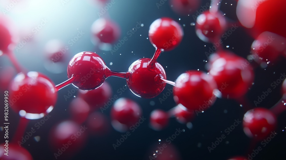 Intricate Network of Red Molecular Structures in a Dark Background Revealing Scientific Exploration in Progress Intricate Network of Red Molecular Structures in a Dark Background Revealing Scientific Exploration in Progress