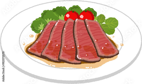 ローストビーフのイラスト