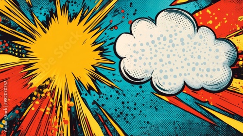 Fun Sales Banner with Comic Book Theme and Bold Dynamic Text