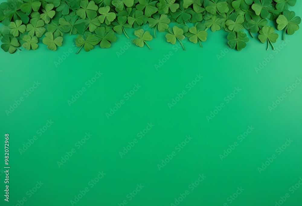 Frame of Shamrocks clover leaves St. Patrick's Day celebrating background on blurred light green background. 3d rendering
Frame of Shamrocks clover leaves St. Patrick's Day celebrating background on blurred light green background. 3d rendering