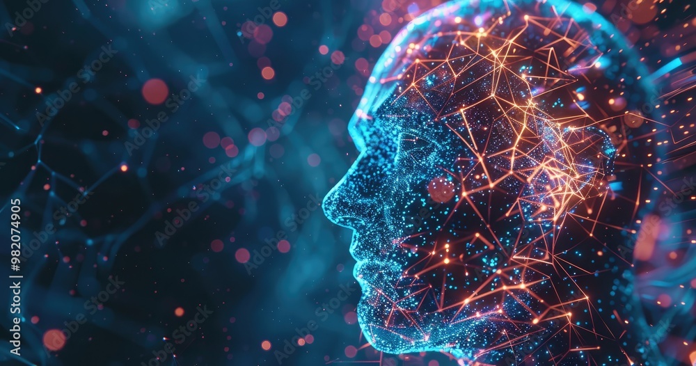 Artificial Intelligence, graphic design, future, innovation, sense of technology, data, algorithms, infinite possibilities, visual impact, flat Artificial Intelligence, graphic design, future, innovation, sense of technology, data, algorithms, infinite possibilities, visual impact, flat