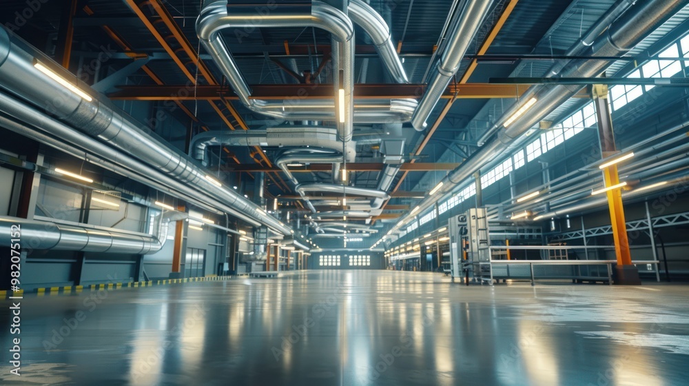 Naklejka premium Industrial Warehouse Interior