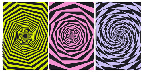 Bold Optical Illusion Patterns with Vibrant Colors